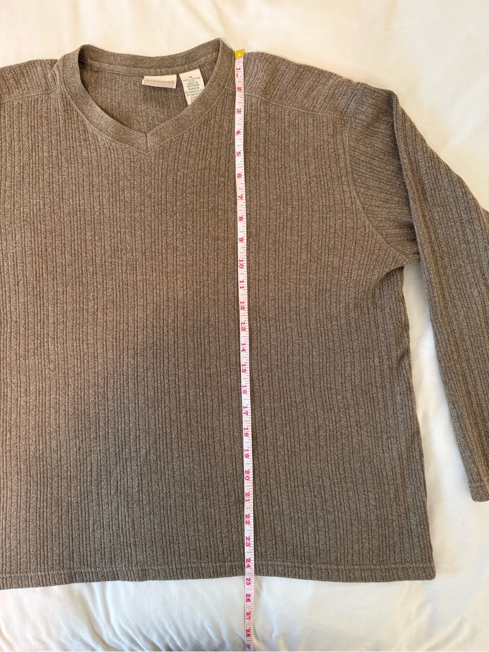 Fieldmaster Men’s V-Neck Sweater Medium Oliver Army Green 100% Cotton VTG - Picture 6 of 11
